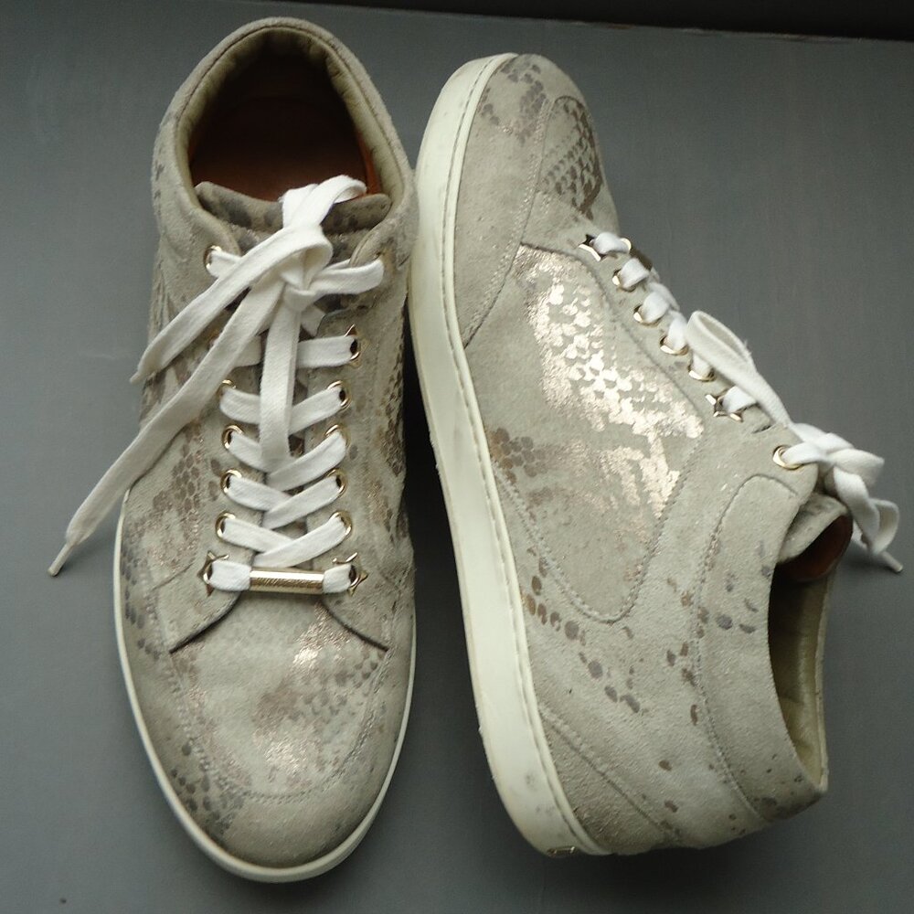SIZE 38. Jimmy Choo suede Miami sneakers shoes.